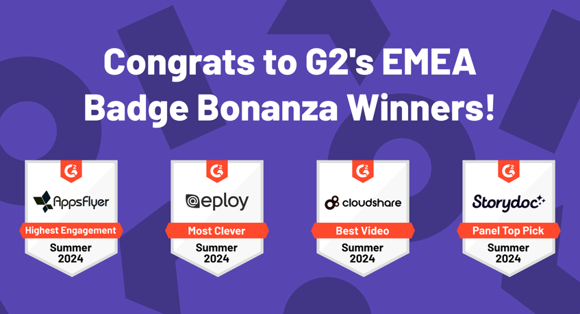 Announcing the Winners of G2’s Inaugural EMEA Badge Bonanza Competition