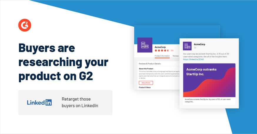 Retarget G2 Profile, Category or Competitor Visitors on LinkedIn with Matched Audiences